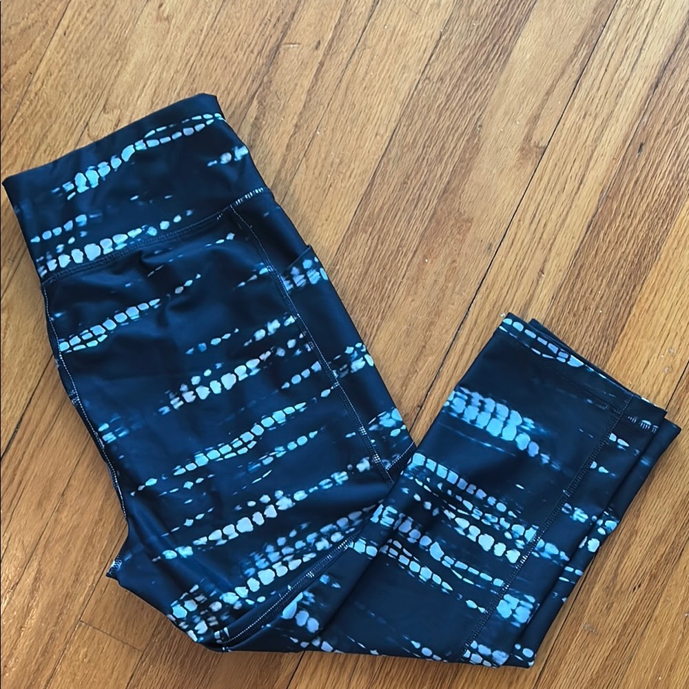 Avia Blue Tie-Dye Leggings for Active Comfort